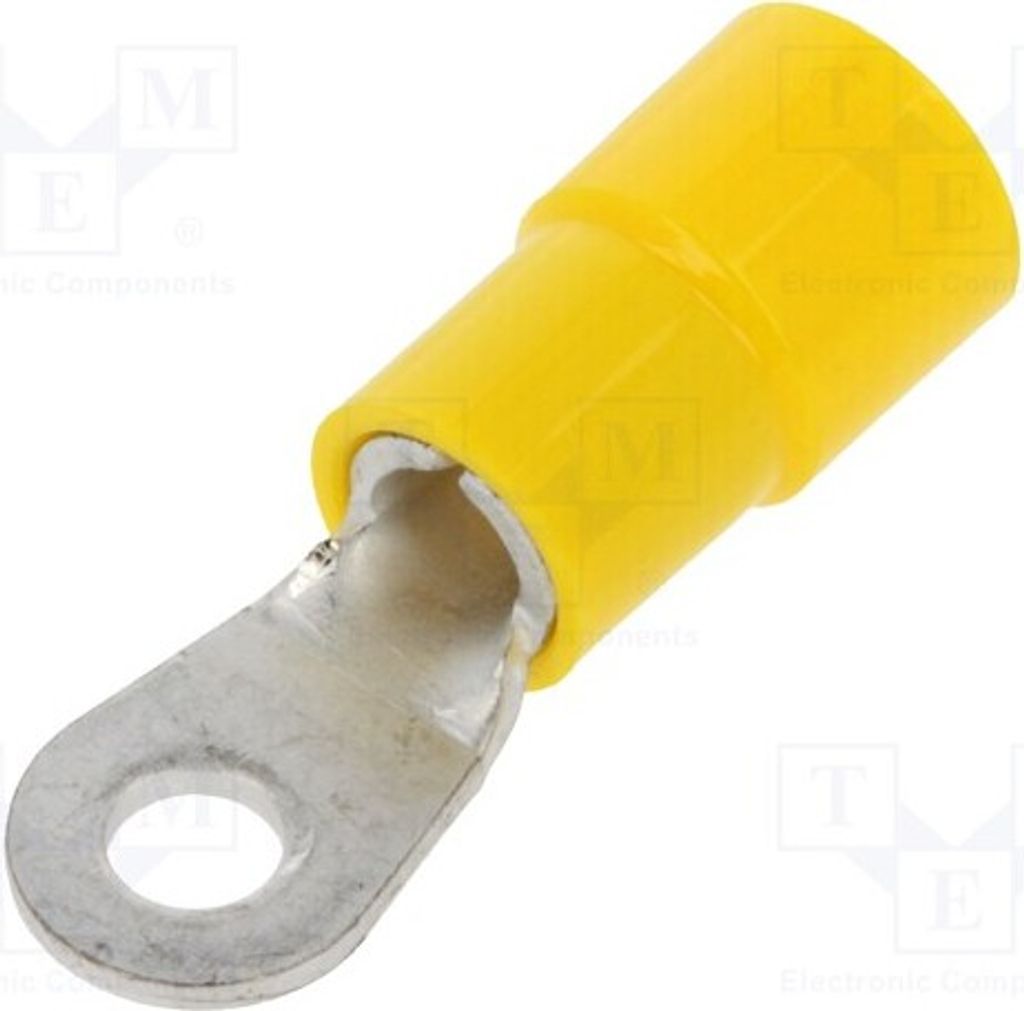 5x Kabelschuh: Ring Ø: 3,7mm M3,5 4÷6mm2 Klemmverbindung isoliert BM 00313 Isolie