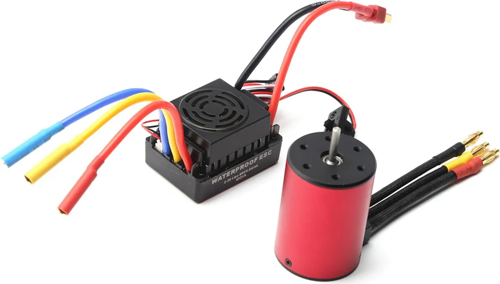 Moteur sans balais 3900KV 3650 et ESC 60A étanche pour voiture RC 1/10