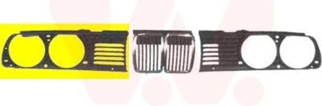 Grille calandre BMW Equipart 0620512 VAN Wezel en plastique ABS noir
