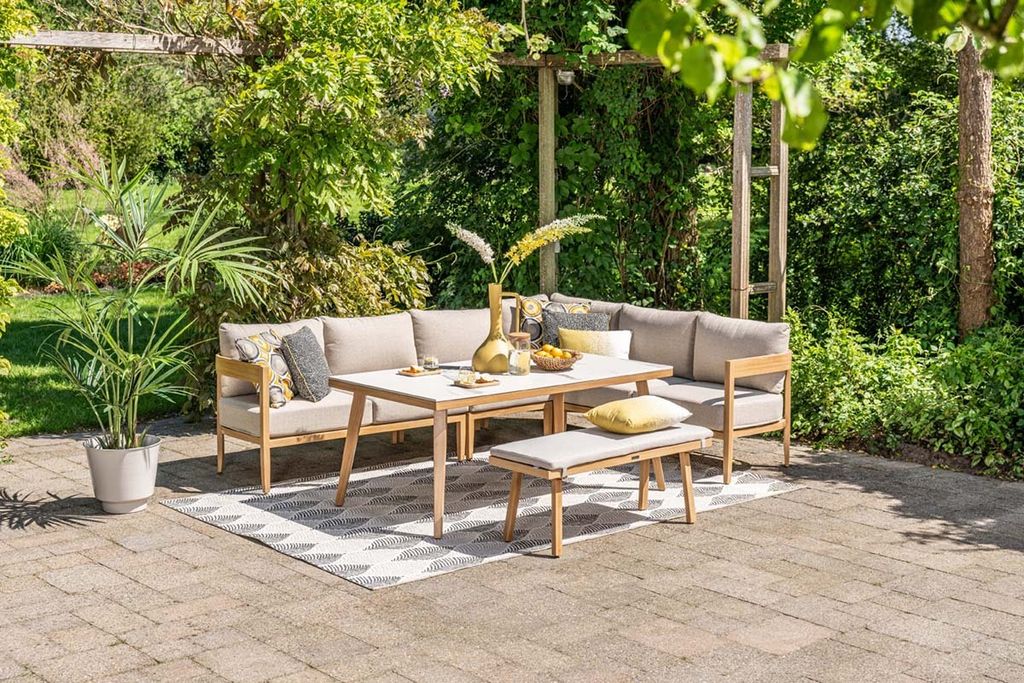 Garden Impressions Carrara Sportbank - light teaklook - Produktbild 