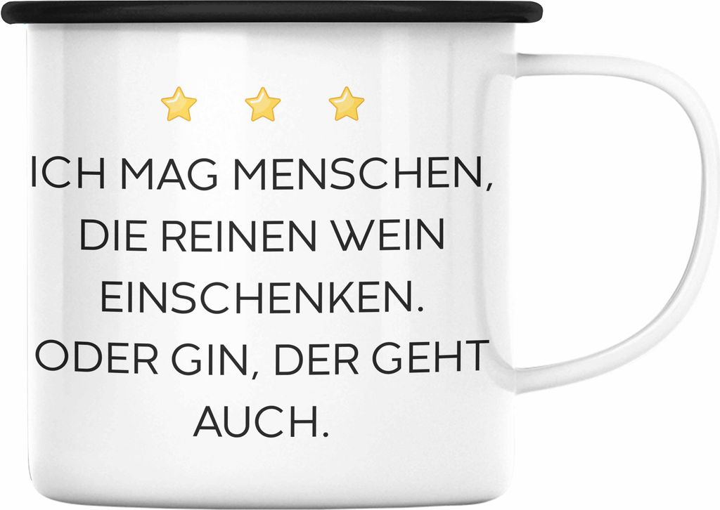 Trendation - Lustige Emaille Tasse mit Spruch für Frauen Männer Arbeit Büro Lustig Emaille Tassen Becher mit Sprüchen Kollegin Geschenk Sarkasm...