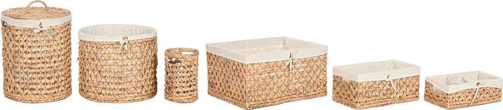 Boîte en jacinthe d'eau tressée Home ESPRIT style Tropical et Naturel