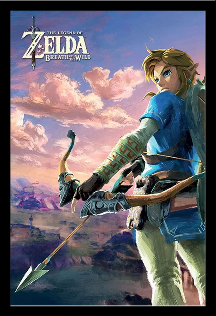 Poster Zelda BOTW Encadré : Fini les Affiches Froissées avec Shinsuke