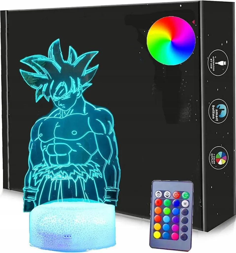 Lampe de bureau Dragon Ball Z Son Goku idéale pour setup gaming et geek