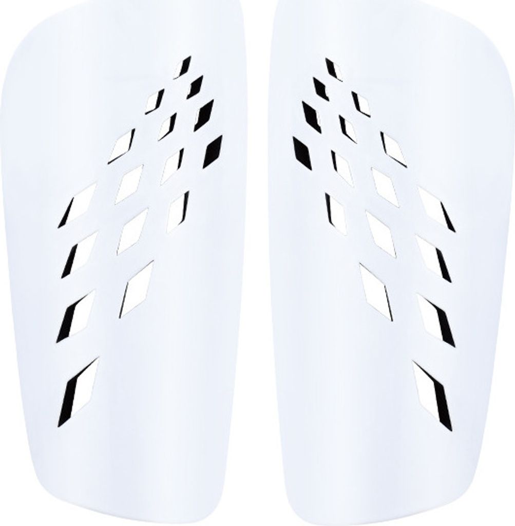 INF Schienbeinschoner Fußball - Erwachsene Diamantmuster Einsatz Weiß