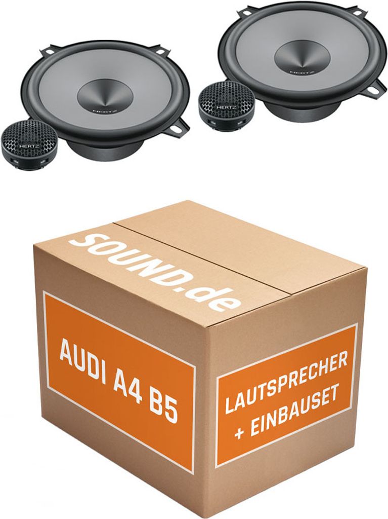 Hertz K 130 - KIT - 13cm Lautsprecher Komposystem - Einbauset passend für Audi A4 B5 - justSOUND