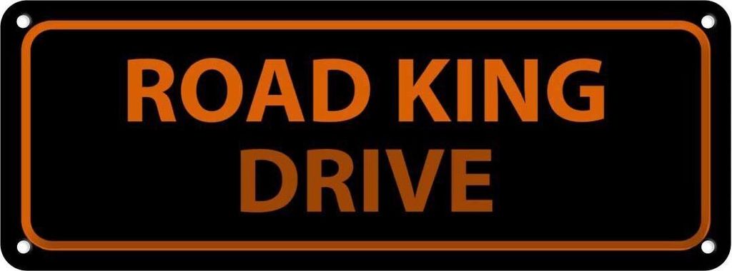 vianmo Blechschild 10x27 cm road king drive Dekoration