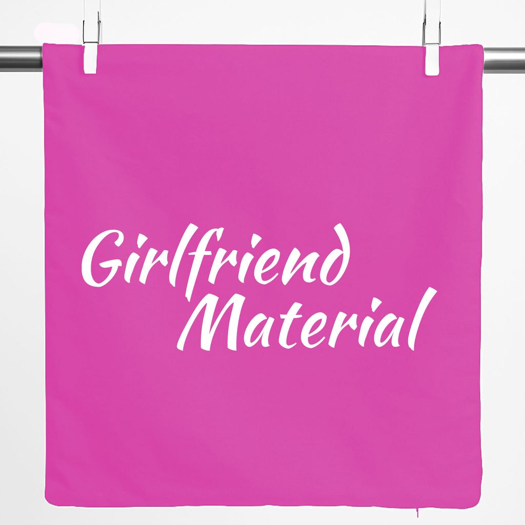 Huuraa Kissenbezug Girlfriend Material Schriftzug 40x40cm Produktbild 