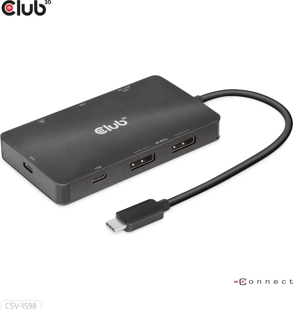 Soluzione Professionale Club 3D CSV-1598 Hub 7-in-1 Dual 4K60Hz