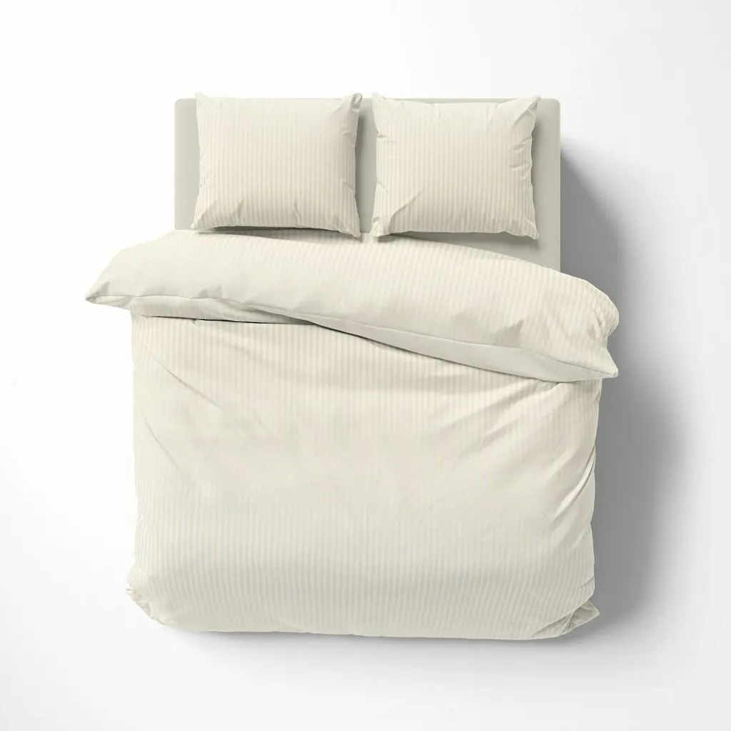 Deco4Home biancheria da letto Satin Pure | 160x200cm | Ecru
