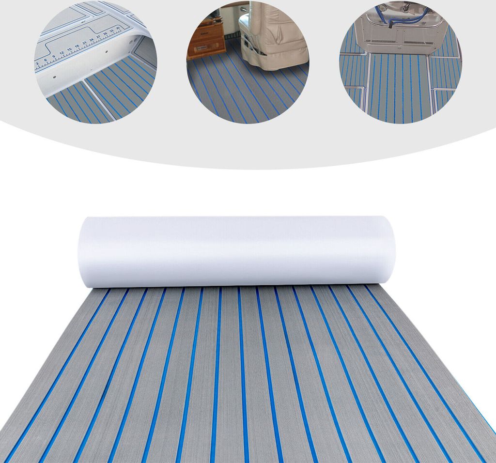 Fußmatten EVA Schaum Bodenmatte Boot Yacht Bodenbelag-Matte 240*90cm Teak Deck Teppich Selbstklebend