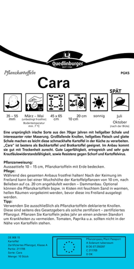 Cara Pflanzkartoffeln