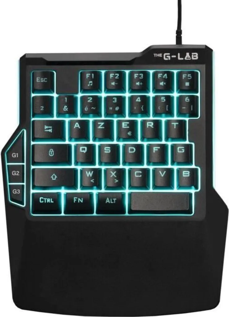 Clavier de jeu Filaire pour Petit Bureau Keyz Thorium Noir THE G-LAB PC