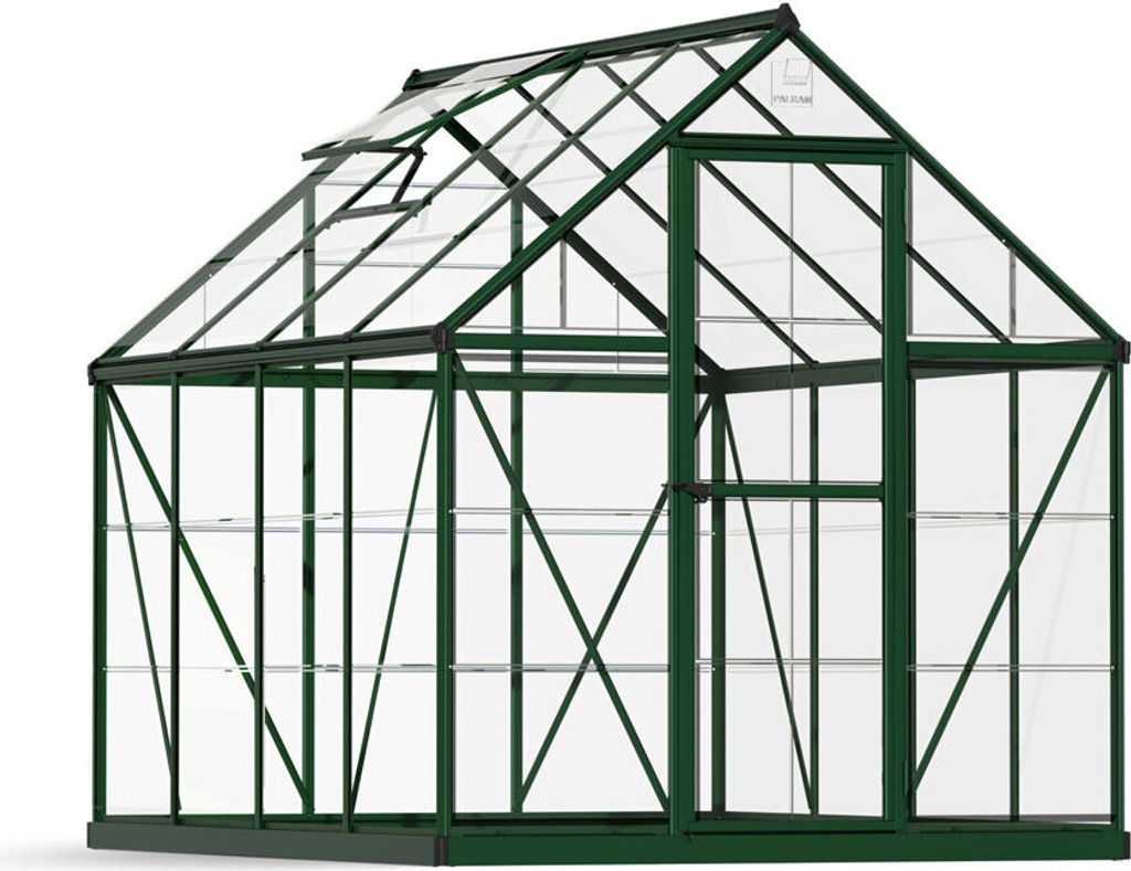 Palram - Canopia Aluminium Gewächshaus Harmony 68 Grün 247x185x208 cm