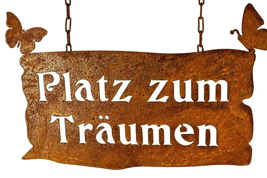 Rost Schild Platz zum Träumen 31x46 cm Edelrost Schild Produktbild 