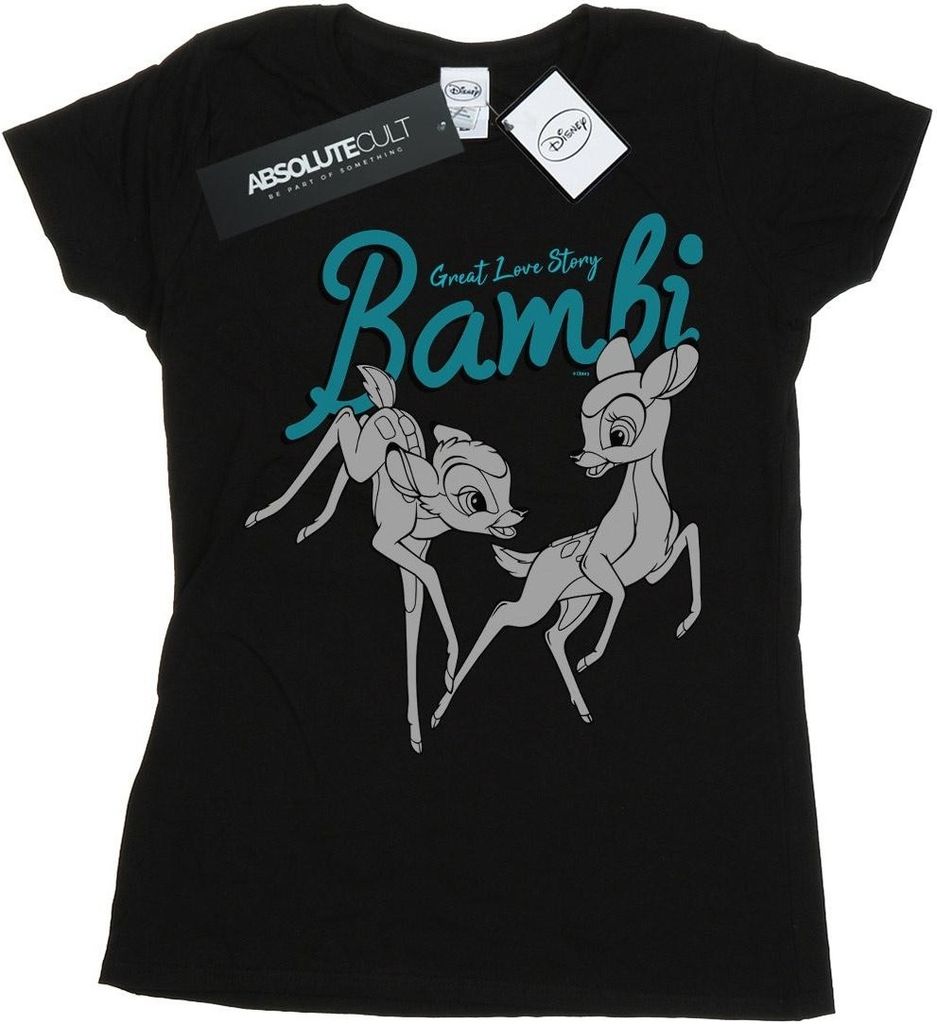 Disney - "Great Love Story" T-Shirt für Damen BI15515 (L) (Schwarz)