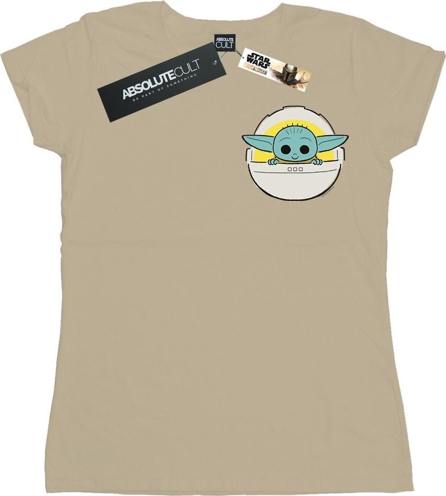 Star Wars - "The Mandalorian The Child" T-Shirt für Damen BI43046 (S) (Sand)