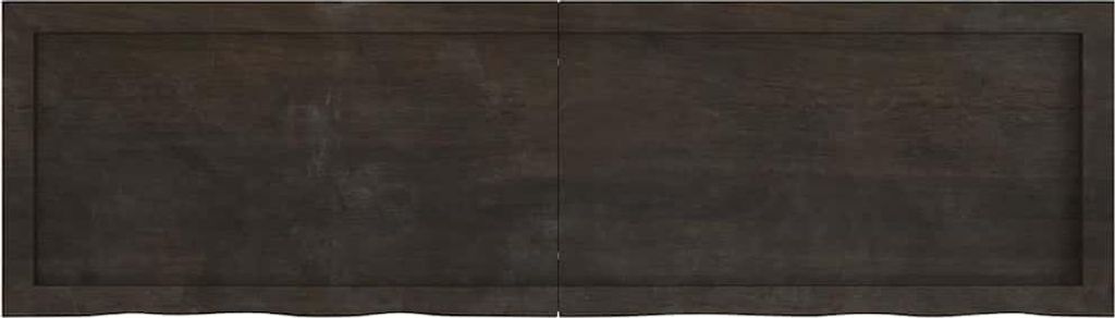 vidaXL Wandregal Dunkelbraun 140x40x(2-4)cm Massivholz Eiche Behandelt
