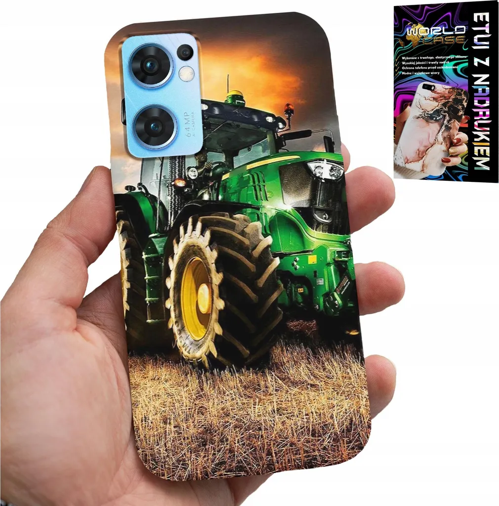 Custodia per Oppo Reno7 5G - Trattore agricolo + vetro