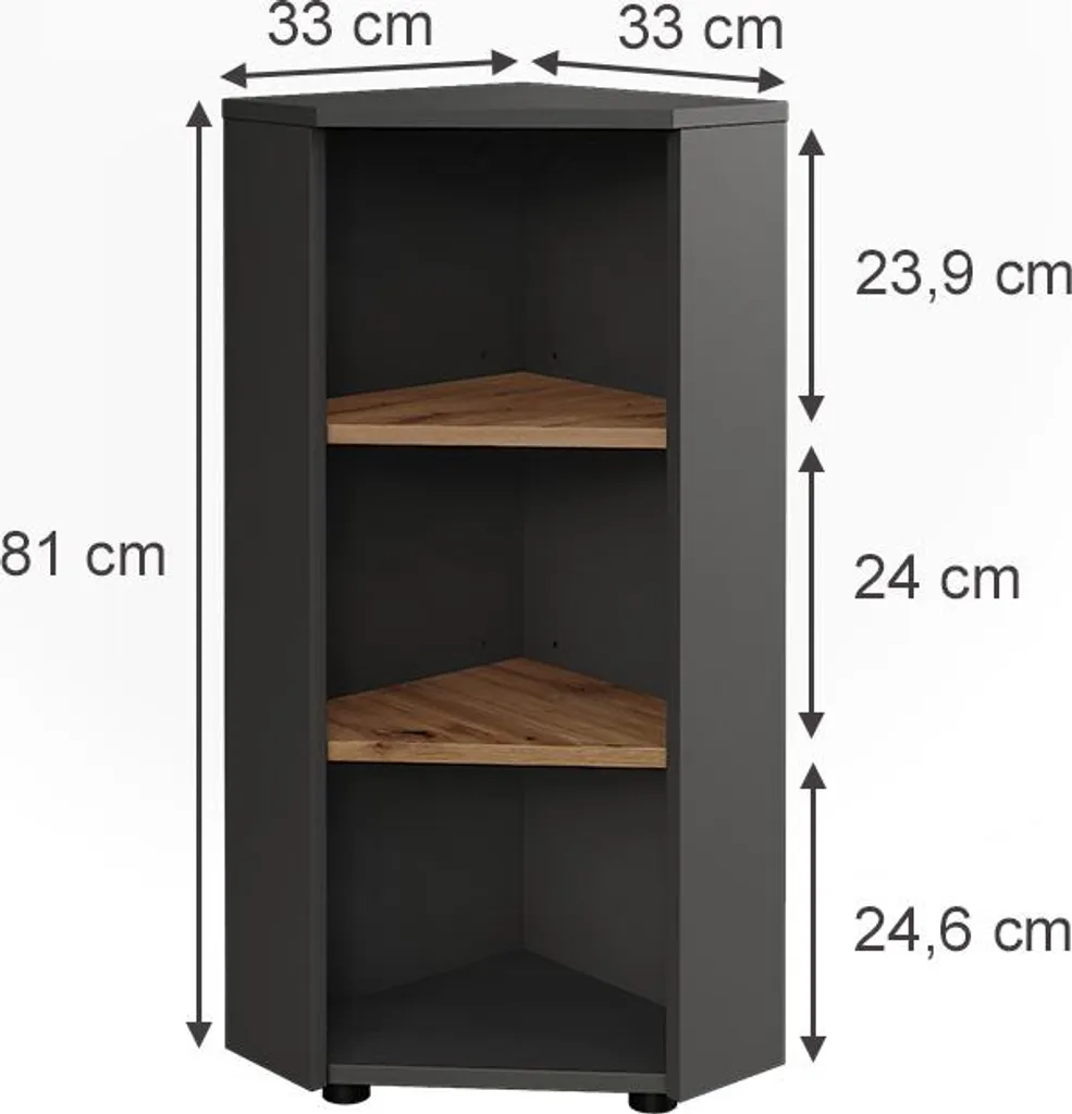 Meuble de coin compact Vicco Irma Anthracite pour petits espaces - 2