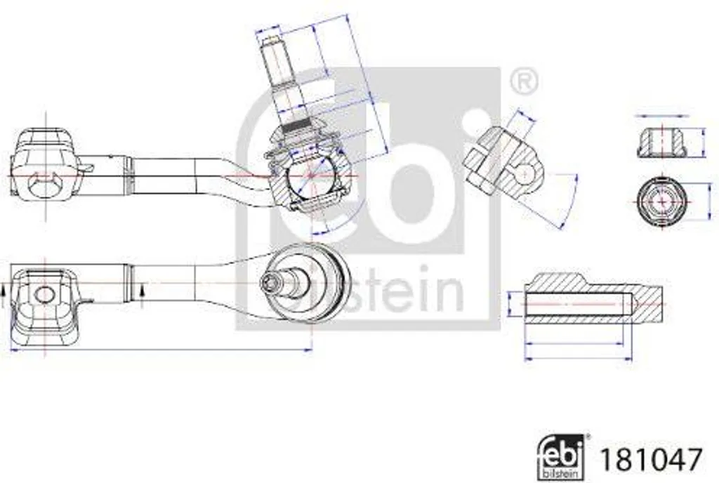 Rotule de direction FEBI 181047 avec filetage M14 et protection renforcée