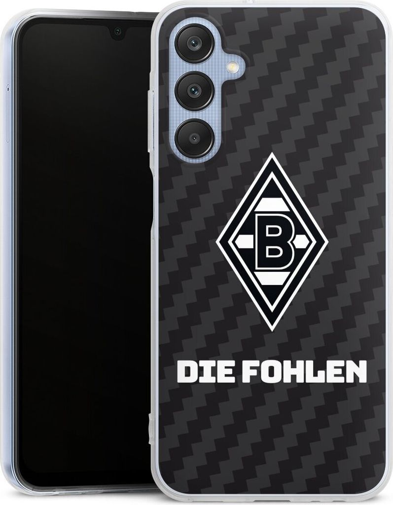 DeinDesign Handyhülle für Samsung Galaxy A25 5G Silikon Hülle Case Smartphone Schutzhülle Borussia Mönchengladbach Carbon Gladbach