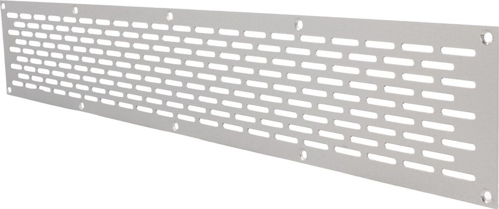 Aluminium Lochblech 500x80mm F1 Lüftungsgitter Lochung 20x3mm silber eloxiert