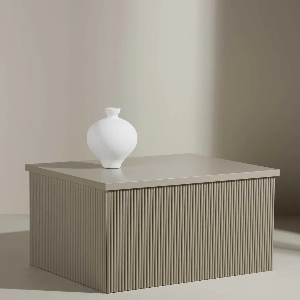 Table d'Appoint Lenox Beige - Guéridon Décoratif Style Scandinave Chic - 11