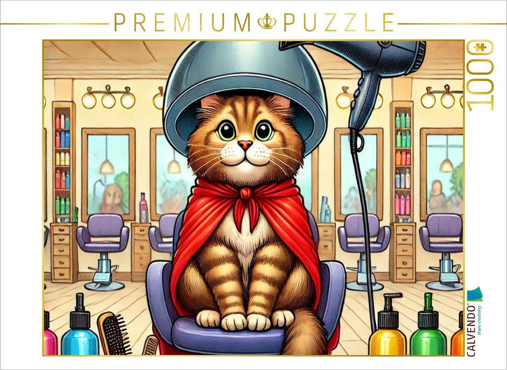 CALVENDO Puzzle Katzen-Glamour | 1000 Teile Lege-Größe 64x48cm Foto-Puzzle für glückliche Stunden