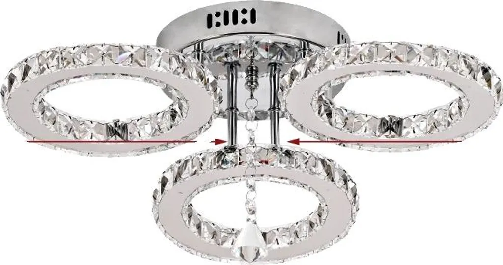 Luminaire Plafonnier LED avec 3 Cercles Lumineux pour Salon Design