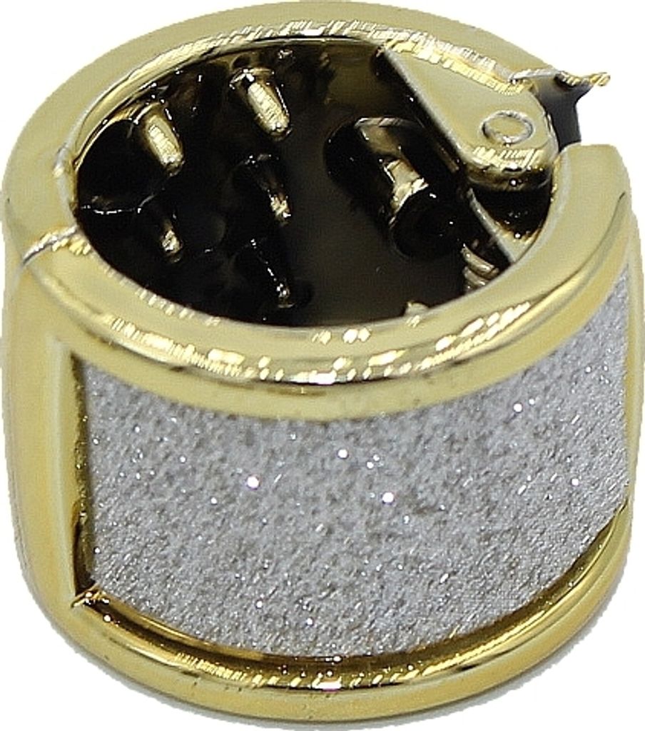 Mini Haarklammer Glitzer Silber
