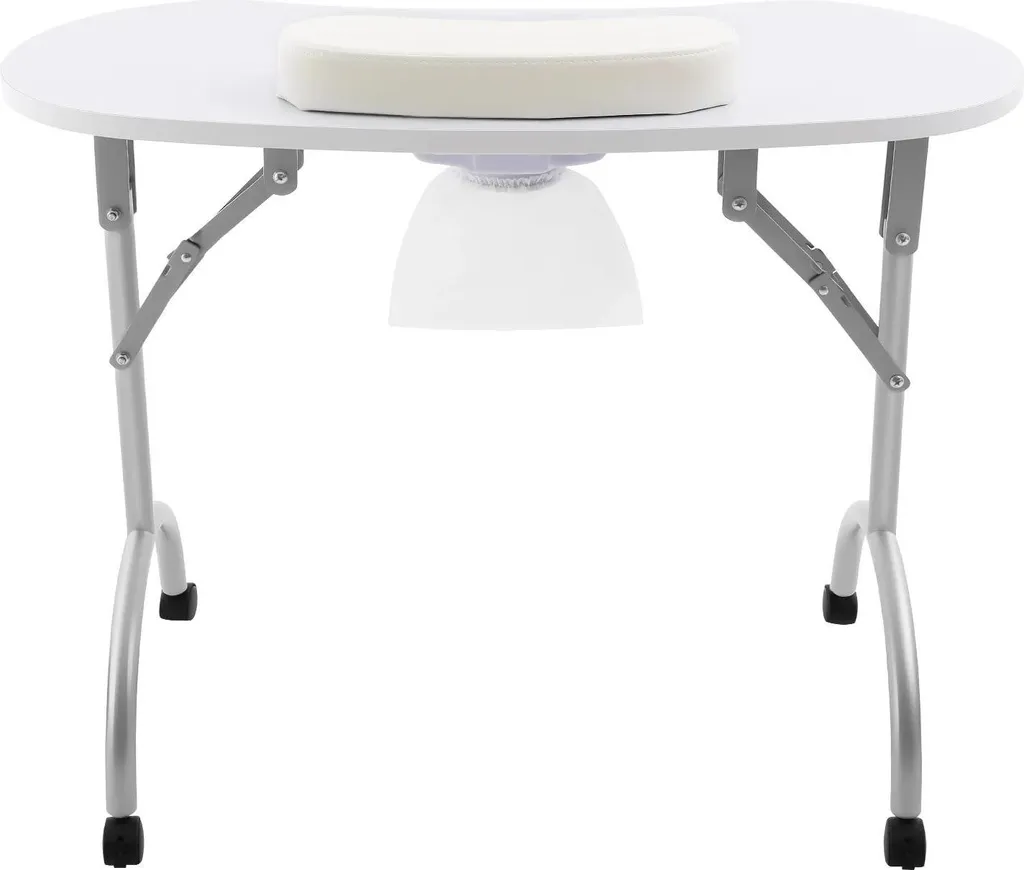 Table à ongles professionnelle Ivoire - Mobilier manucure 90cm stable