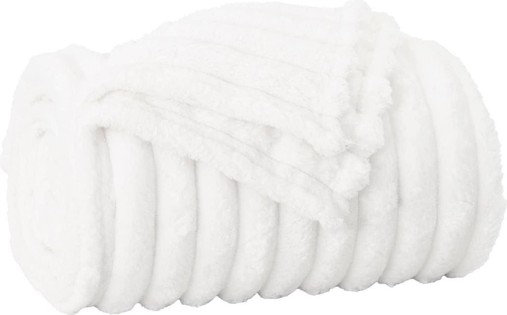 vidaXL Überwurfdecke Weiß 200 x 150 cm Fleece