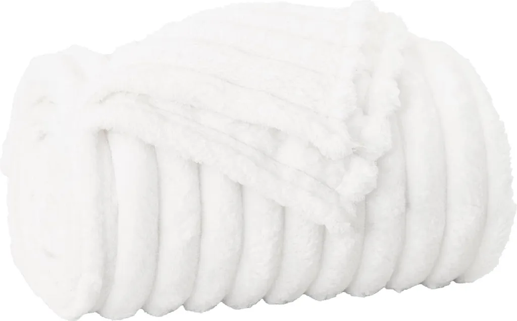 vidaXL Coperta Bianca 270x240 cm in Pile - Morbido Plaid Matrimoniale