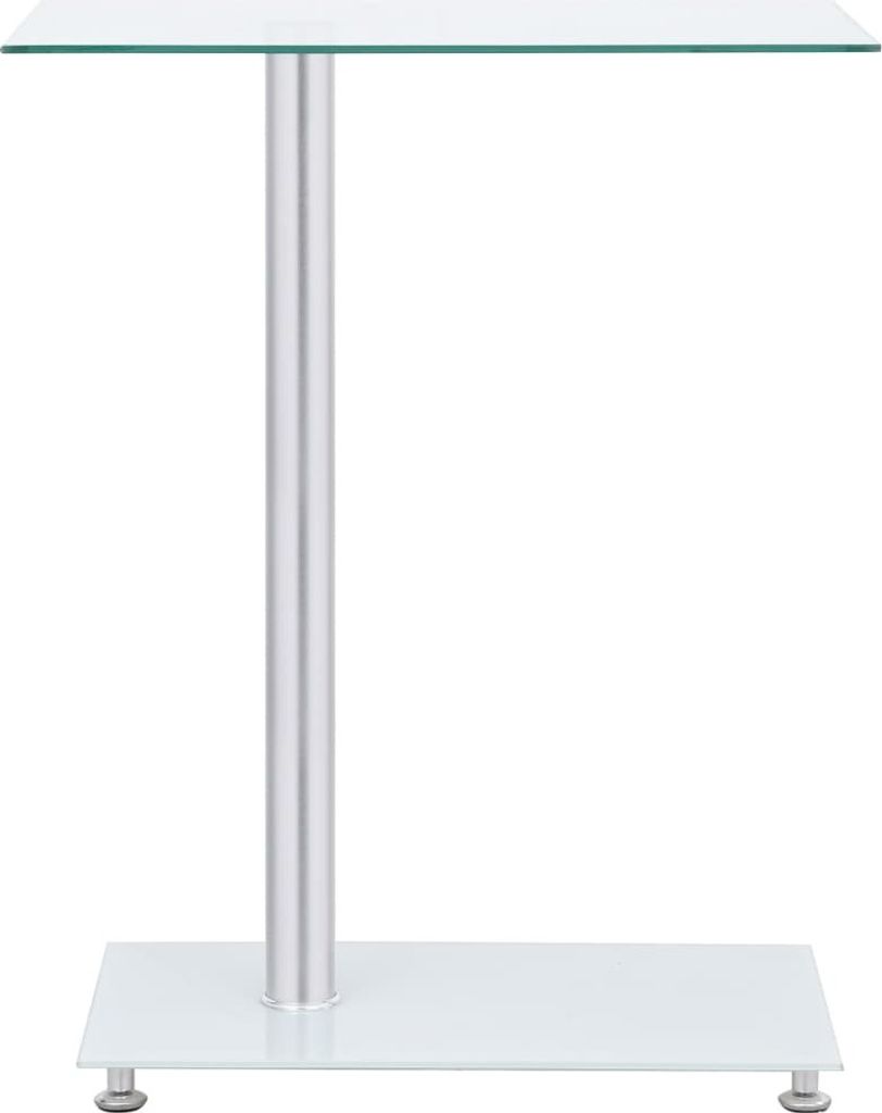 vidaXL Tavolino a U trasparente 45x30x58 cm in vetro Immagine del prodotto 