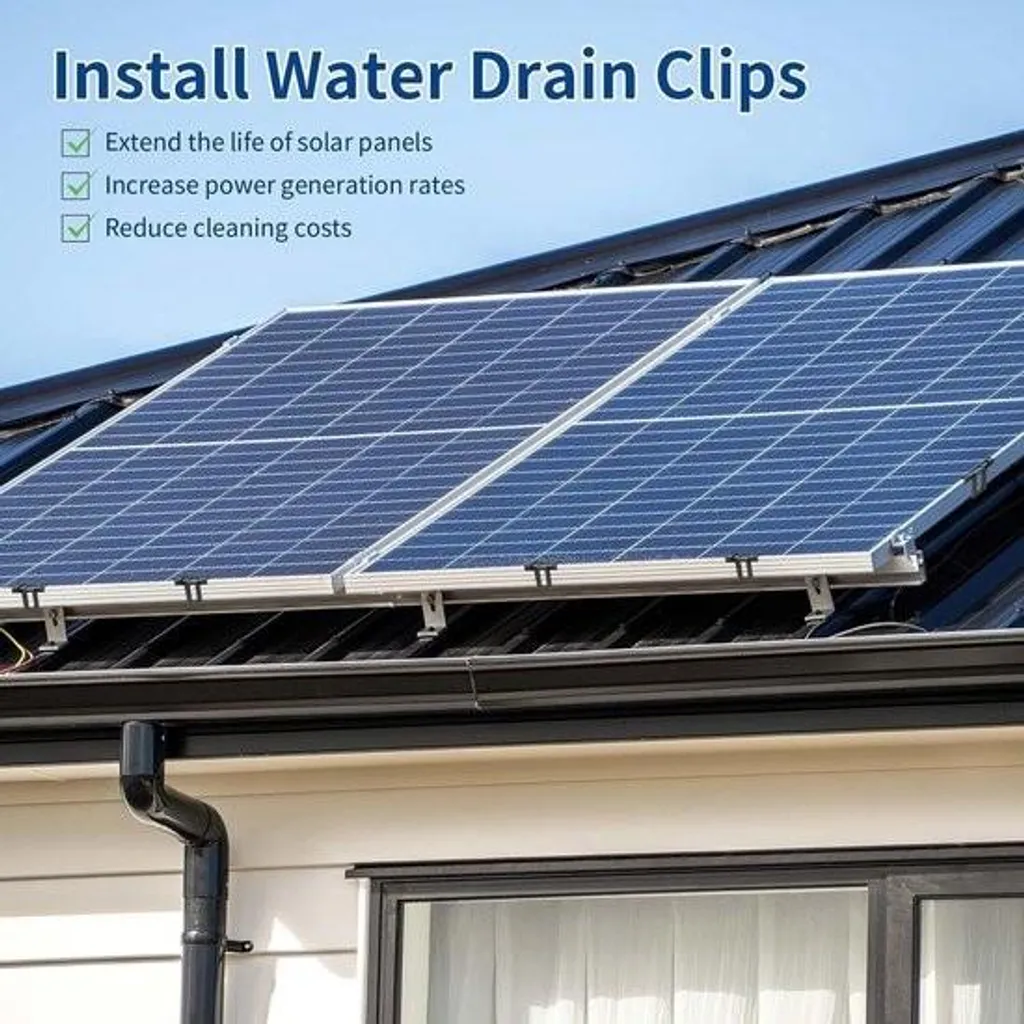 Drainage de l'eau pour panneaux solaires - Solution 24 clips efficaces