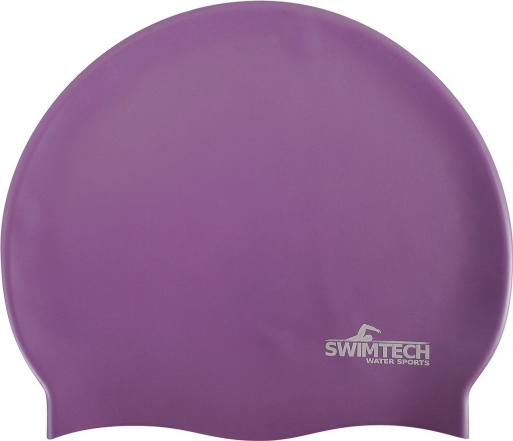 SwimTech Unisex Silikon-Badekappe für Erwachsene RD265 (Einheitsgröße) (Violett)