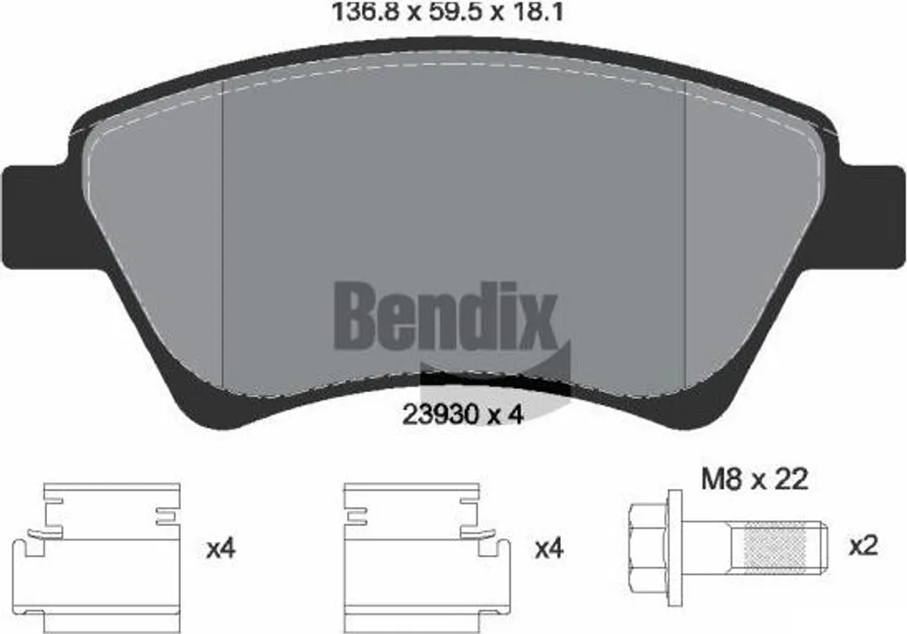 Plaquettes de Frein pour Scenic et Kangoo Bendix BPD1064 Fiabilité OE