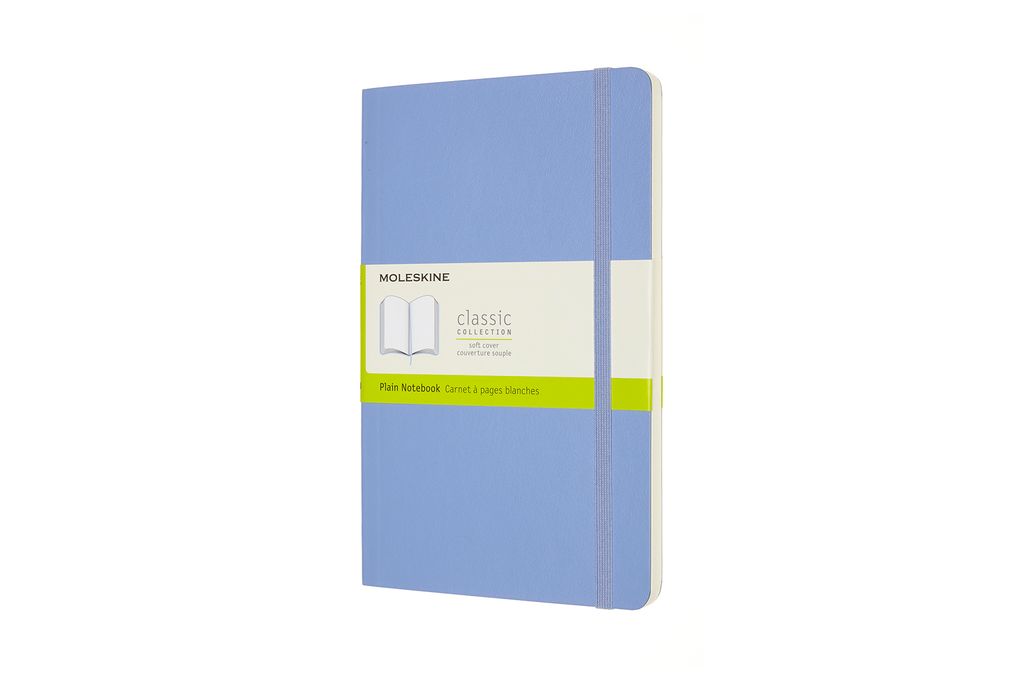 MOLESKINE Notizbuch Classic Collection flexibler Einband ca. DIN A5 blanko, hortensienblau Softcover 240 Seiten