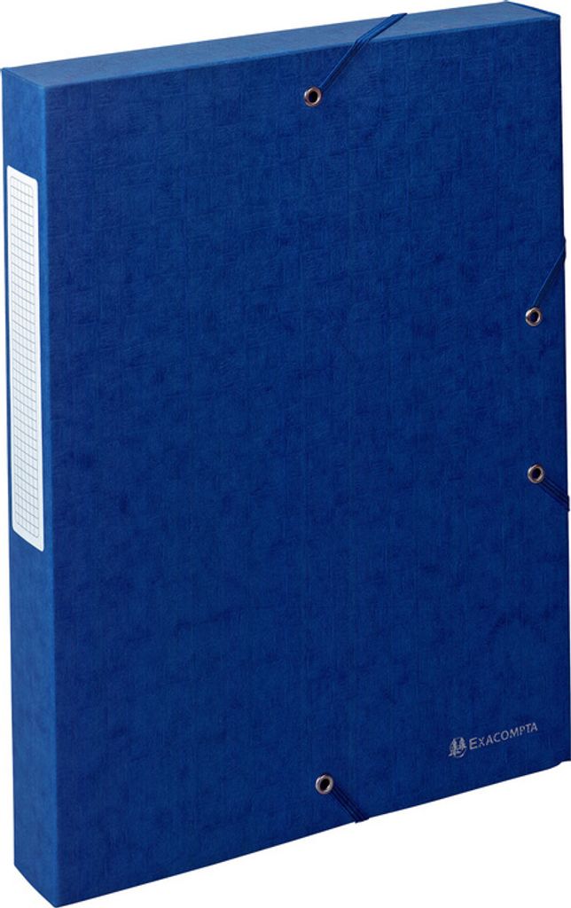 Exacompta Archivbox Rücken 40mm mit Etikett aus Manila Karton Scotten Nature Future, Blau, Pappe, A4, 240 x 320 x 40 mm