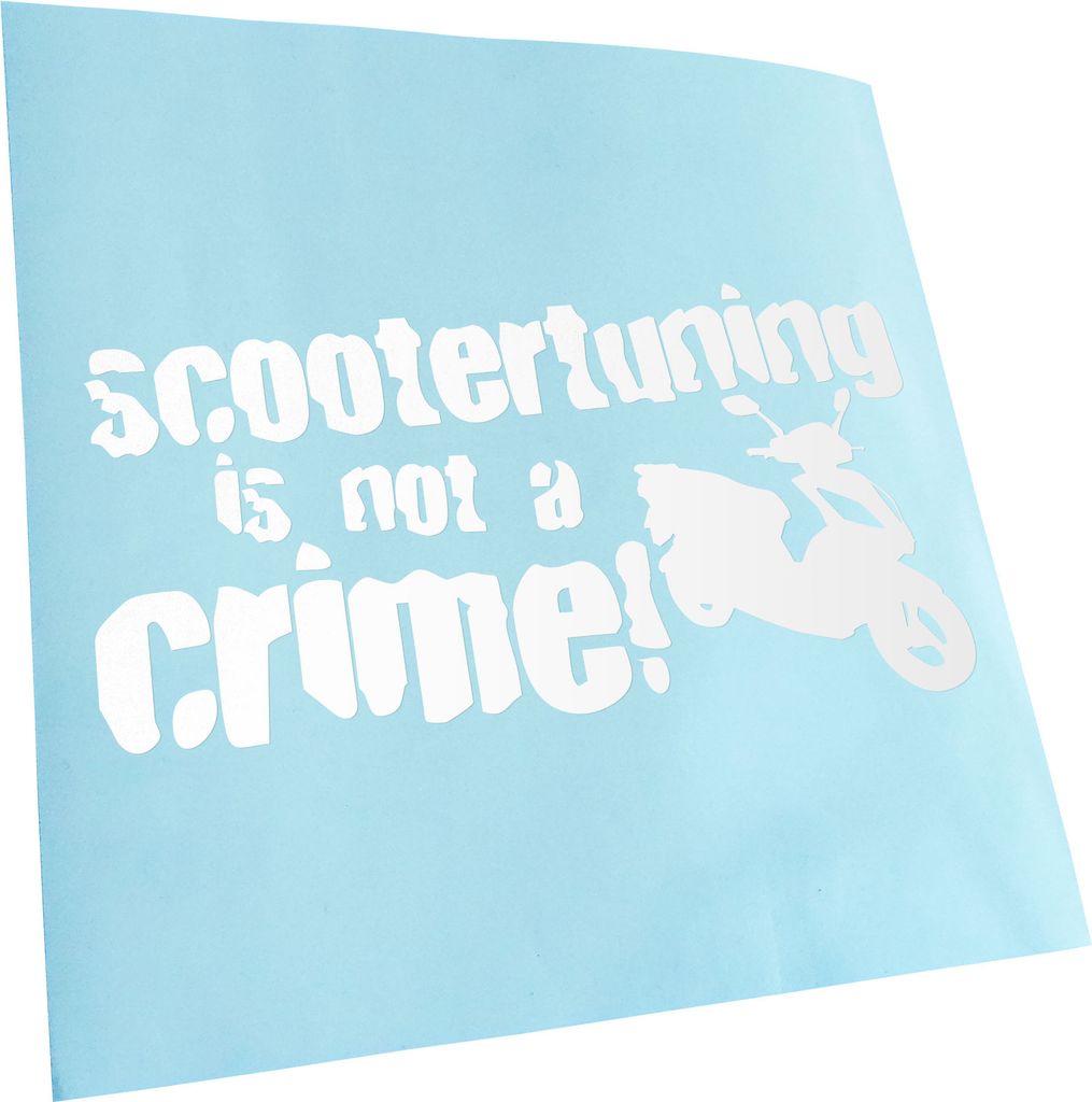 hauptsachebeklebt Kiwistar - Autoaufkleber - Scootertuning is not a Crime! Design 1 Heckscheibe - Aufkleber für Auto Kfz Fahrrad, LKW, Truck Mofa