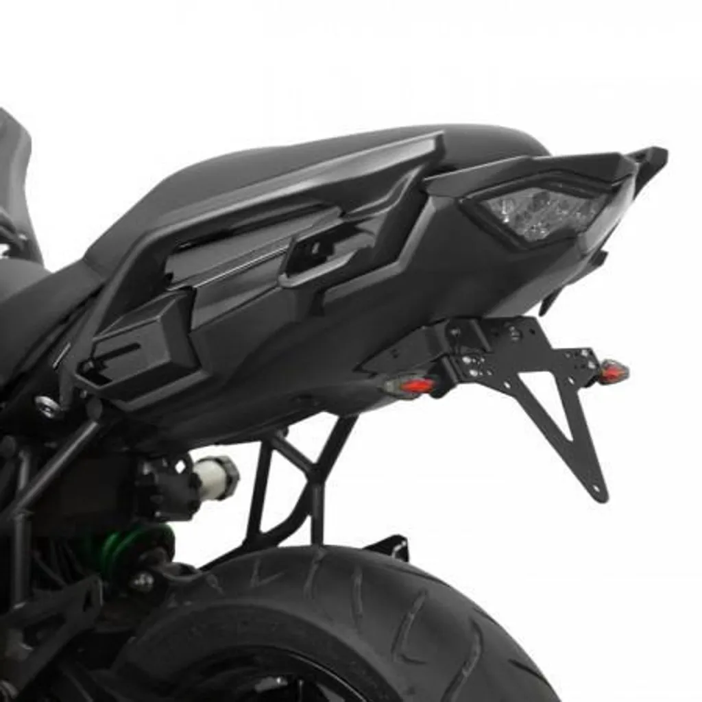 Support de plaque moto adaptable Kawasaki Versys 650 noir mat 2015-2022