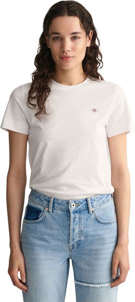 Gant Shield Regular Fit Kurzarm-t-shirt Weiß XL Frau Weiß XL