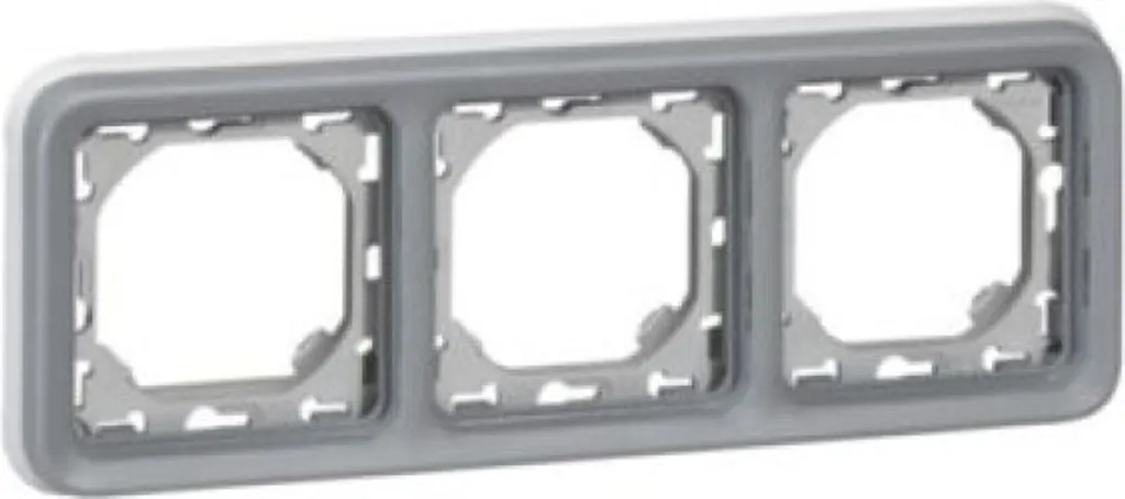 Cadre Legrand Plexo triple 069687 : solution étanche pour murs humides