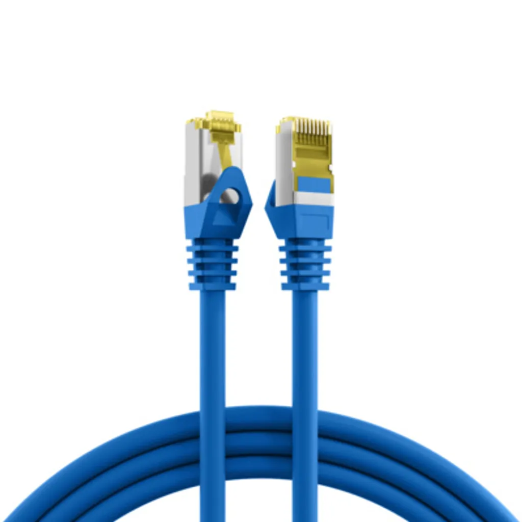 Câble RJ45 Cat.6A 25m Anti-Interférence S/FTP LSZH Bleu Haute Performance