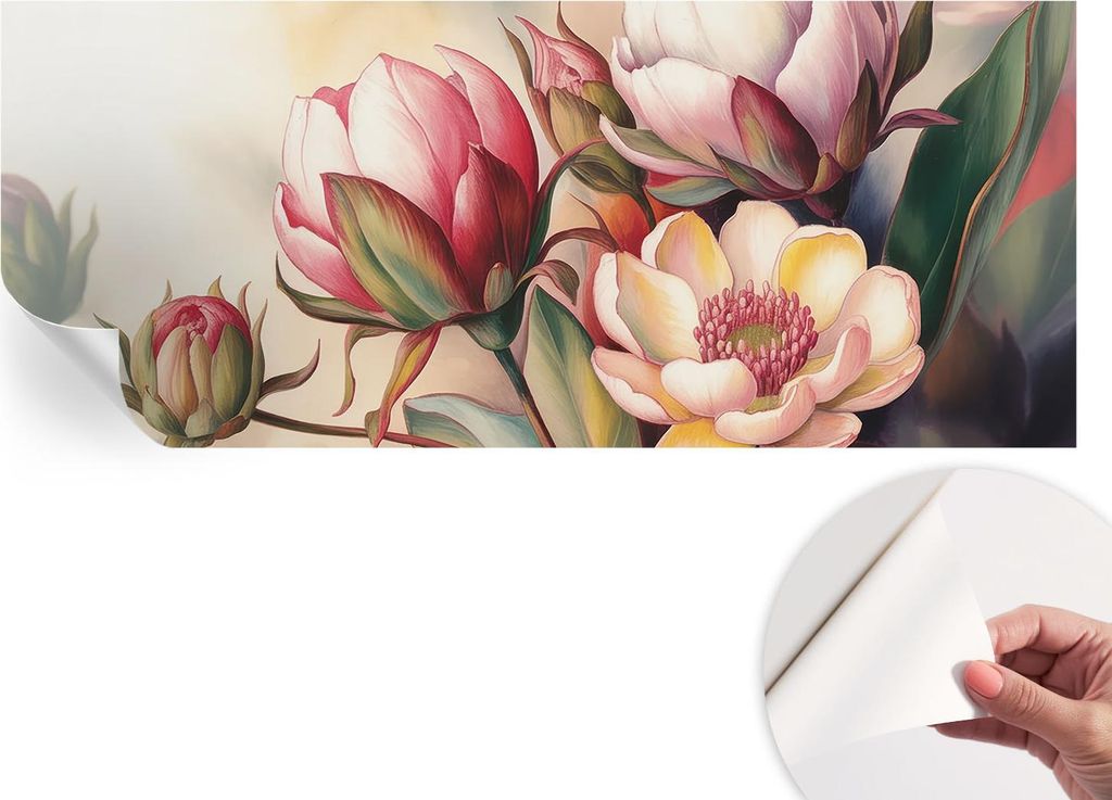 Selbstklebende Wandtapete - Dekorative Tapete für Wohnzimmer - Klebefolie für Wandbilder - Tapetenfolie für Wanddekoration - 208x146 cm - Ein Bl...