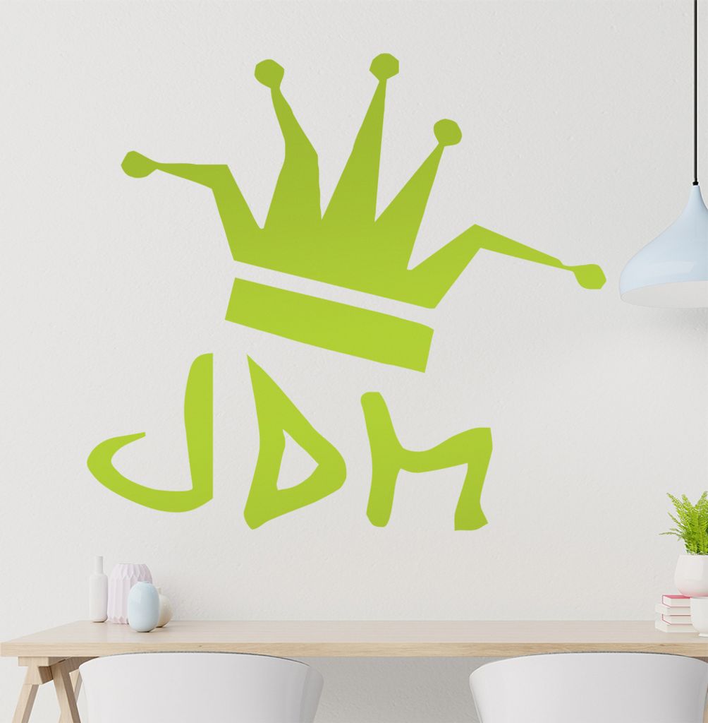 JDM King Wandtattoo in 6 Größen - Wandaufkleber Wall Sticker - Dekoration, Küche, Wohnzimmer, Schlafzimmer, Badezimmer