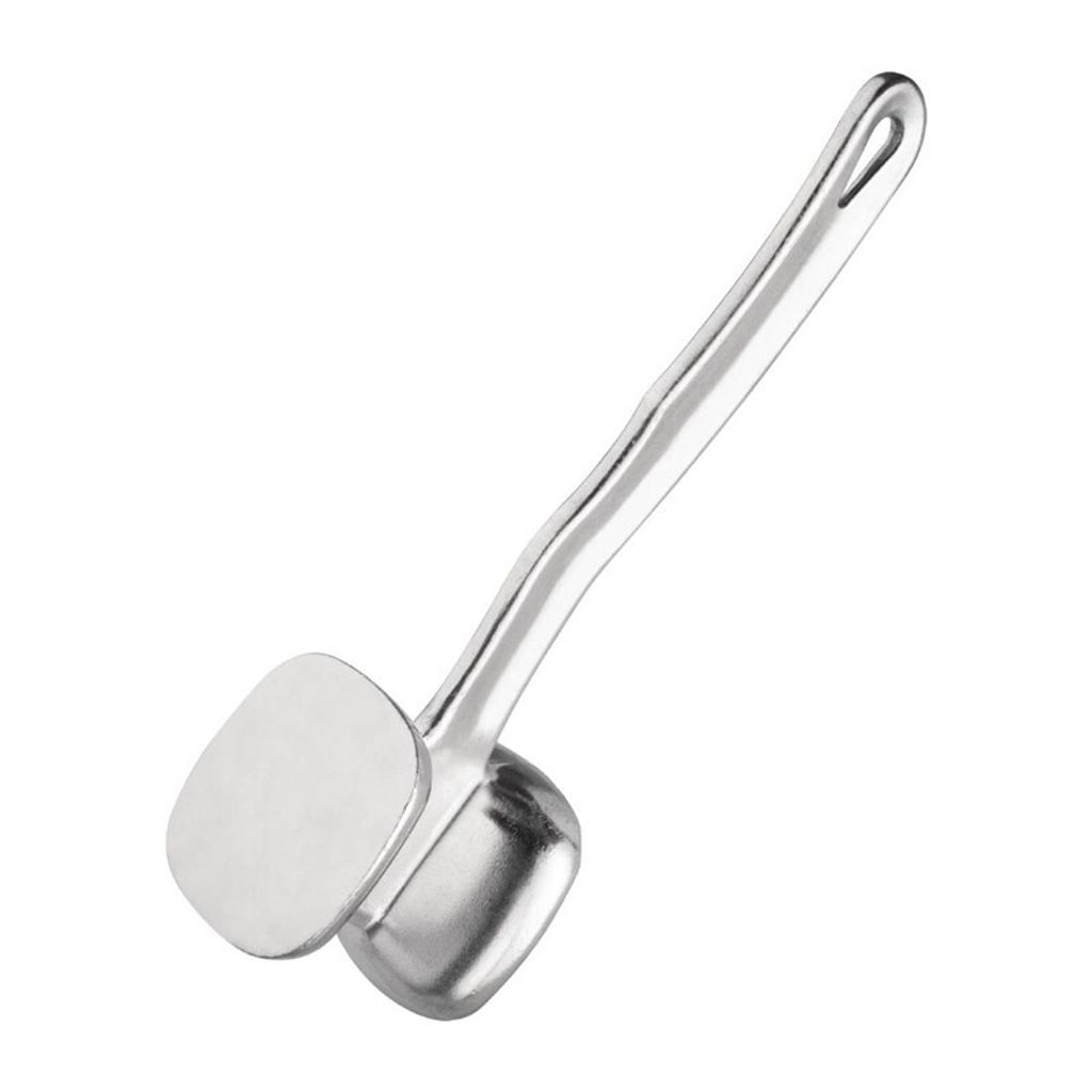 Fleischklopfer aus Aluminium, 24 cm, mit glatter und genoppter Fläche