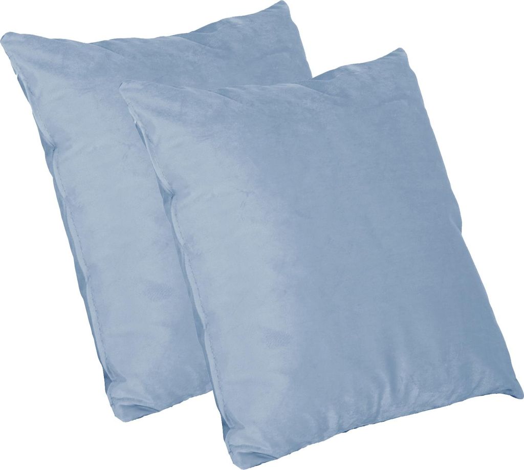 Kissen Nathalie Unifarben 2er-Set Blau