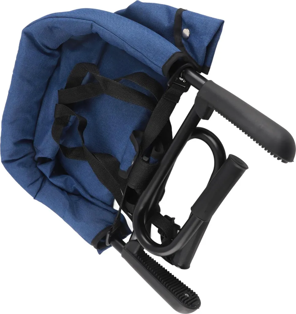 Chaise haute de table pliable et transportable bleue pour bébé et enfant
